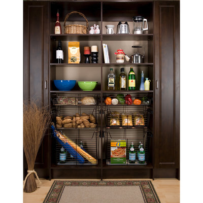 Rev-A-Shelf Sidelines CBSL-181410BZ-3 18" Pullout Closet Storage Basket, Bronze
