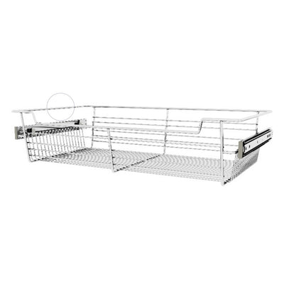 Rev-A-Shelf Sidelines CBSL-241405CR-3 24" Chrome Pullout Closet Basket (3 Pack)