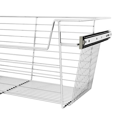 Rev-A-Shelf Sidelines CBSL-241410CR-3 24" Chrome Pullout Closet Storage Basket