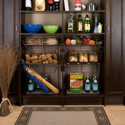 Rev-A-Shelf Sidelines CBSL-301410BZ-3 30" Bronze Pullout Closet Storage Basket