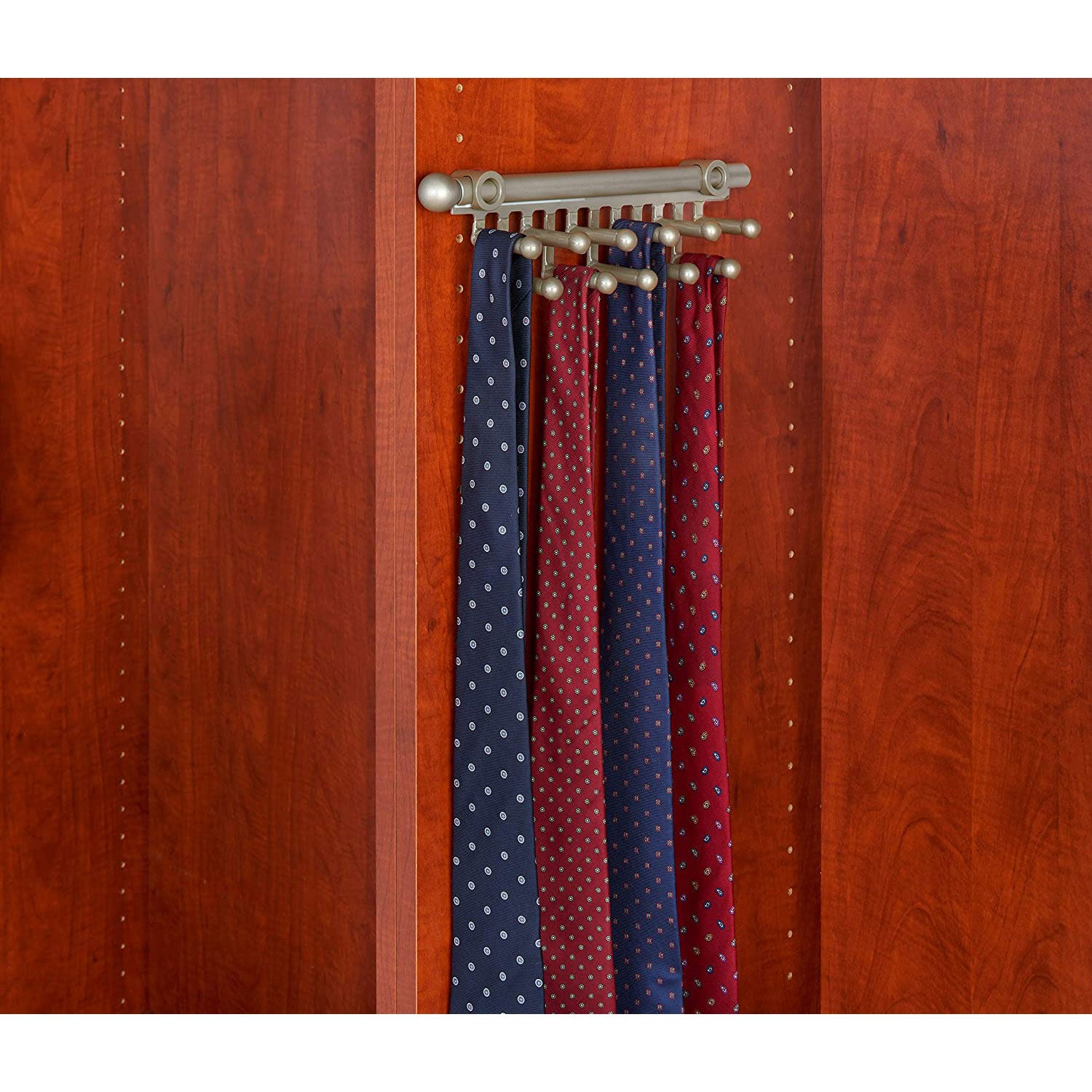 Rev-A-Shelf 6" Extending Closet Rod, Pull Out Organizer, Satin Nickle, CRT-12-SN - VMInnovations
