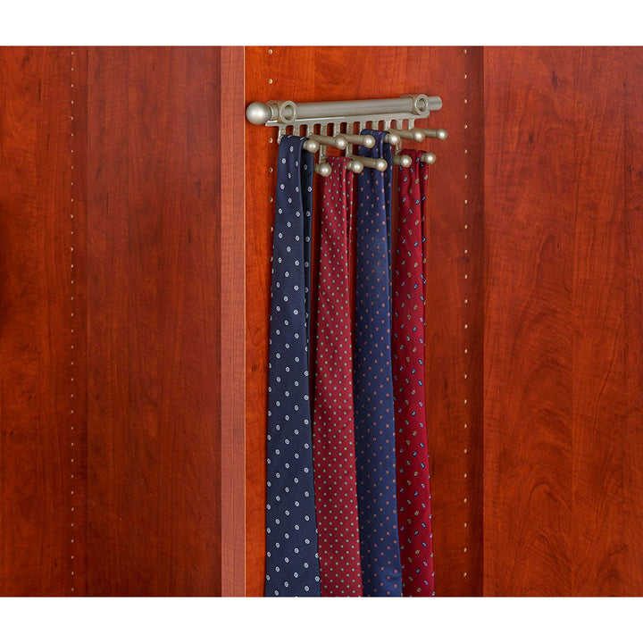 Rev-A-Shelf 6" Extending Closet Rod, Pull Out Organizer, Satin Nickle, CRT-12-SN