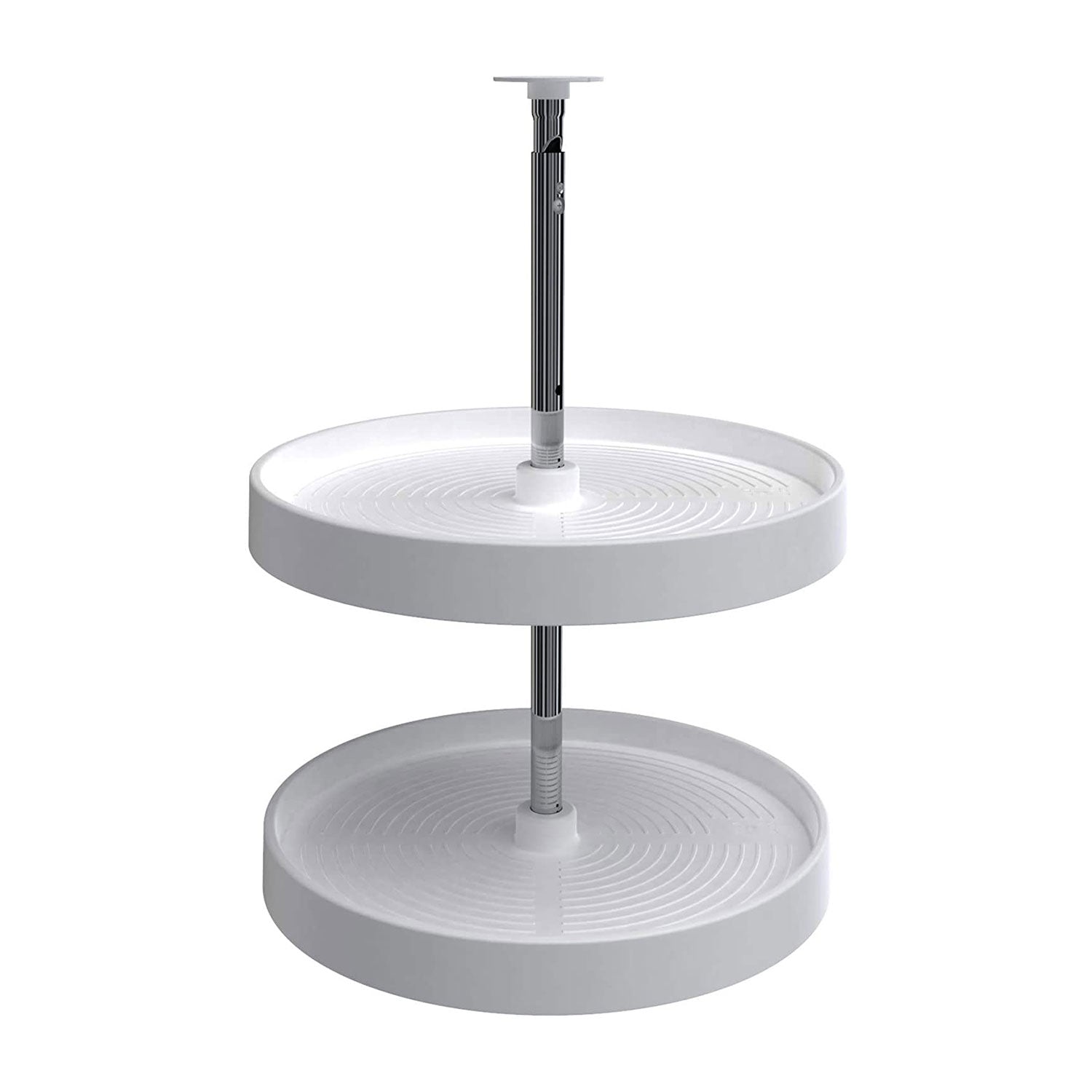 Rev-A-Shelf 18'' Lazy Susan Full-Circle Polymer Two-Shelf, White, 2062-18-11-1 - VMInnovations