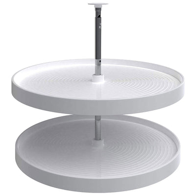 Rev-A-Shelf 32'' Lazy Susan Full-Circle Polymer Two-Shelf, White, 2062-32-11-1 - VMInnovations