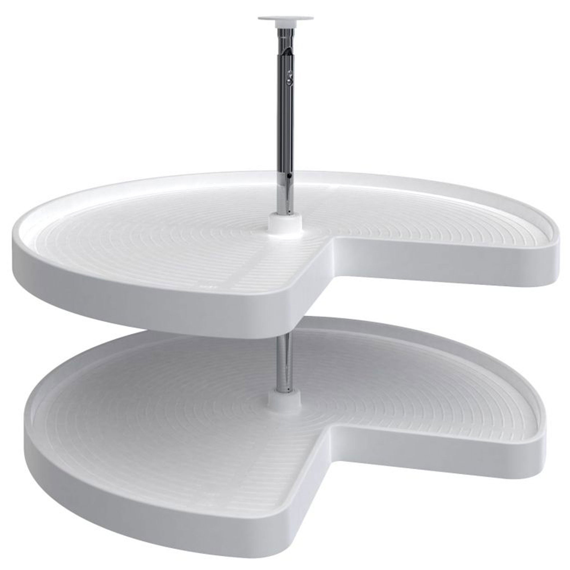 Rev-A-Shelf LD-2472-32-11-1 32" Polymer Kidney Shape 2-Shelf Lazy Susan, White