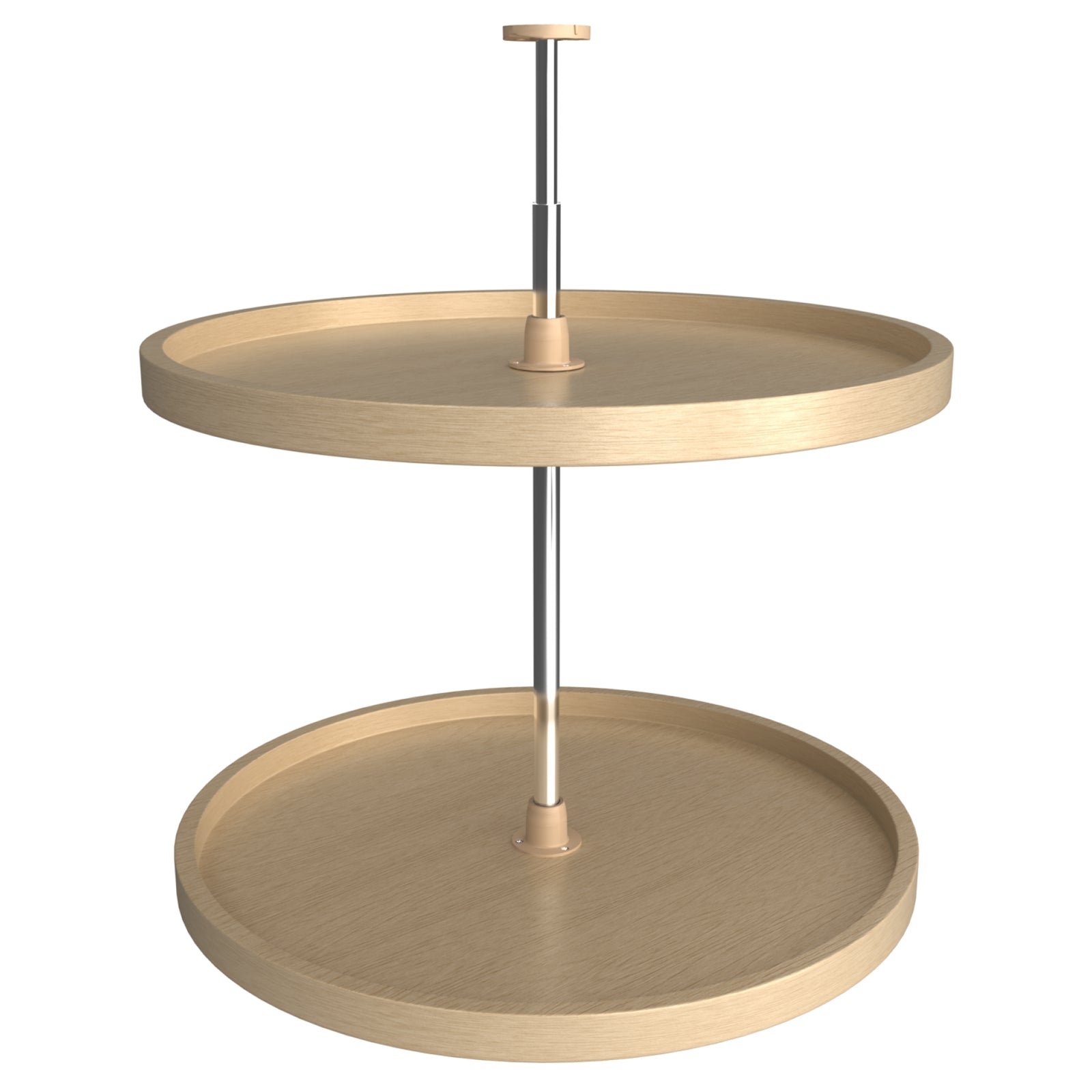 Rev-A-Shelf 28" Lazy Susan Polymer Full Circle 2-Tier, Brown, 4BW-062-28-1 - VMInnovations