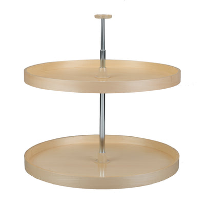 Rev-A-Shelf 28" Lazy Susan Polymer Full Circle 2-Tier, Brown, 4BW-062-28-1 - VMInnovations