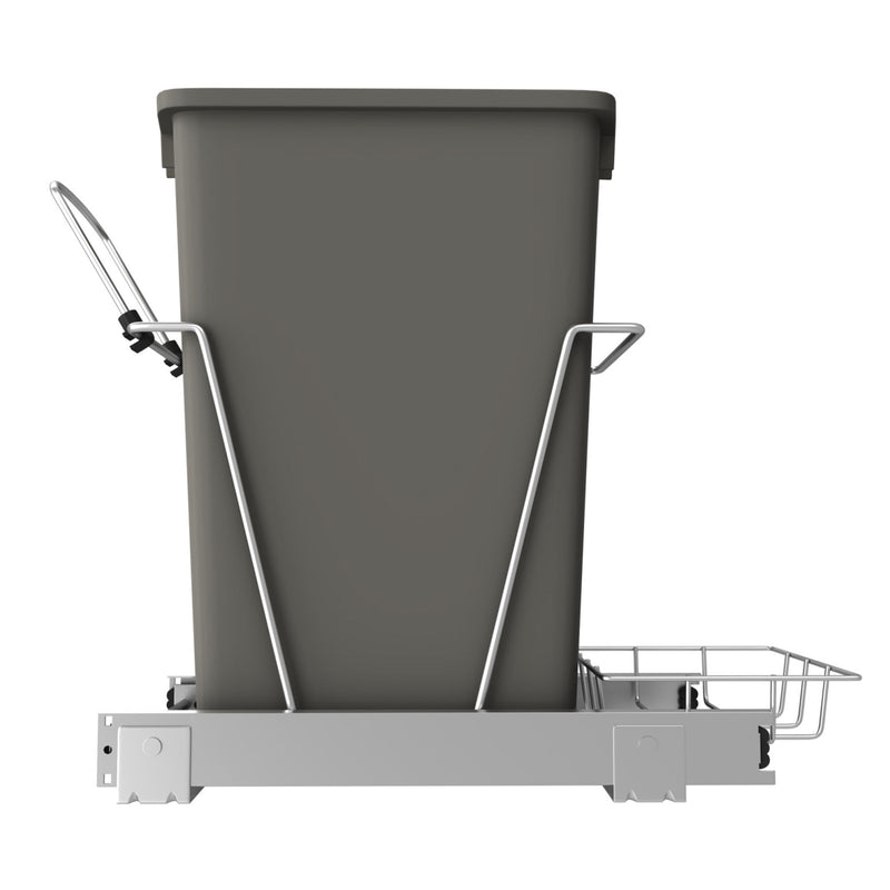 Rev-A-Shelf Pull Out Trash Can 35 Qt for Kitchen Cabinets, Gray, RV-12KD-13C-S