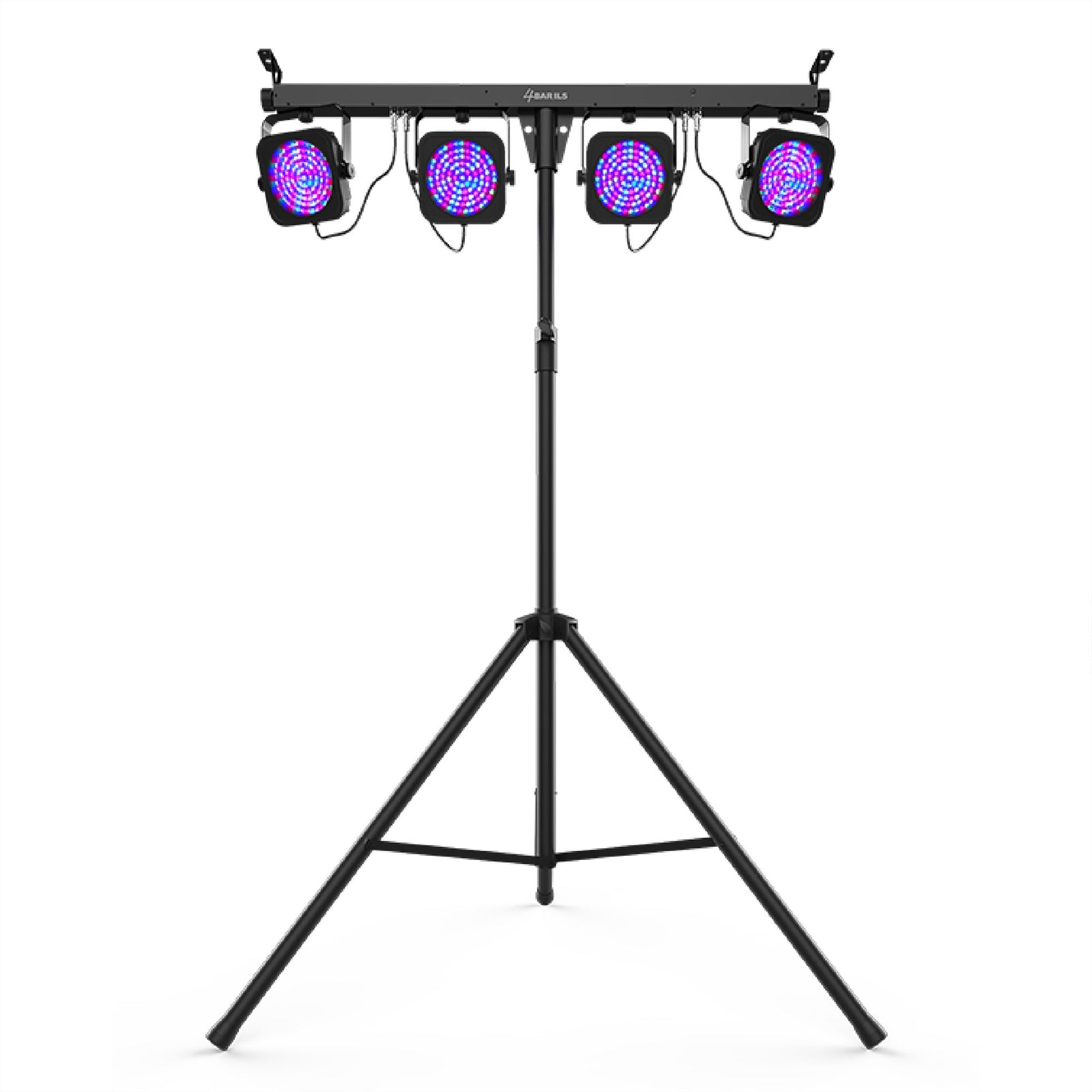 CHAUVET 4 BAR 4BAR DMX LED Stage Wash Light System w/ Case, Foot Switch & Tripod - VMInnovations