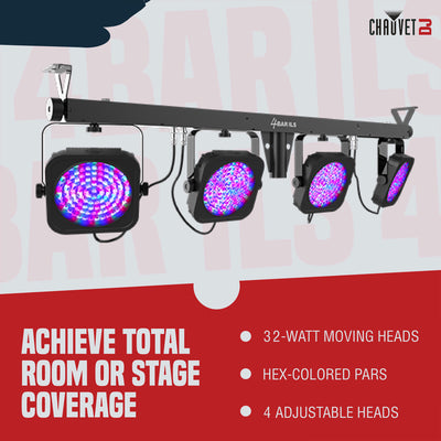 CHAUVET DMX LED Stage Wash Light System w/ Case, Foot Switch & Tripod (Open Box)
