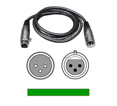 CHAUVET DJ 10 Foot Male to Female 3 Pin DMX Lighting Effect Cable | DMX3P10FT - VMInnovations