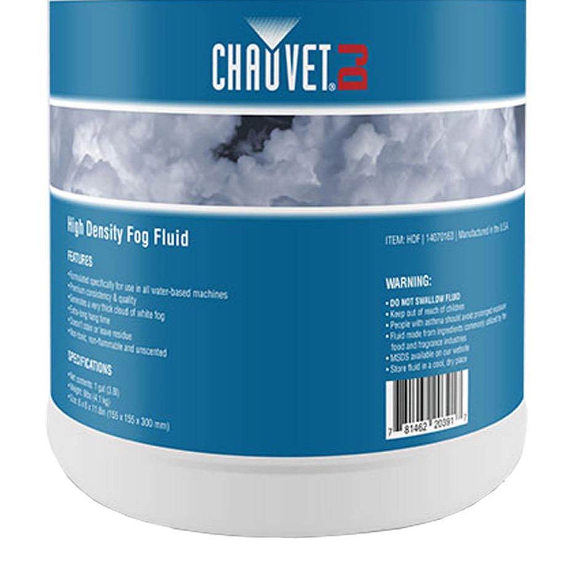 CHAUVET DJ HDF 1 Gallon of High Density Fog/Smoke Juice Fluid Hurricane Machines - VMInnovations