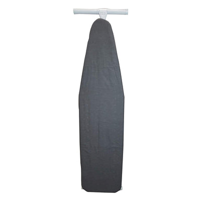 Homz T-Leg Foldable Adjustable Ironing Board with Foam Pad & Cotton Cover,Gray