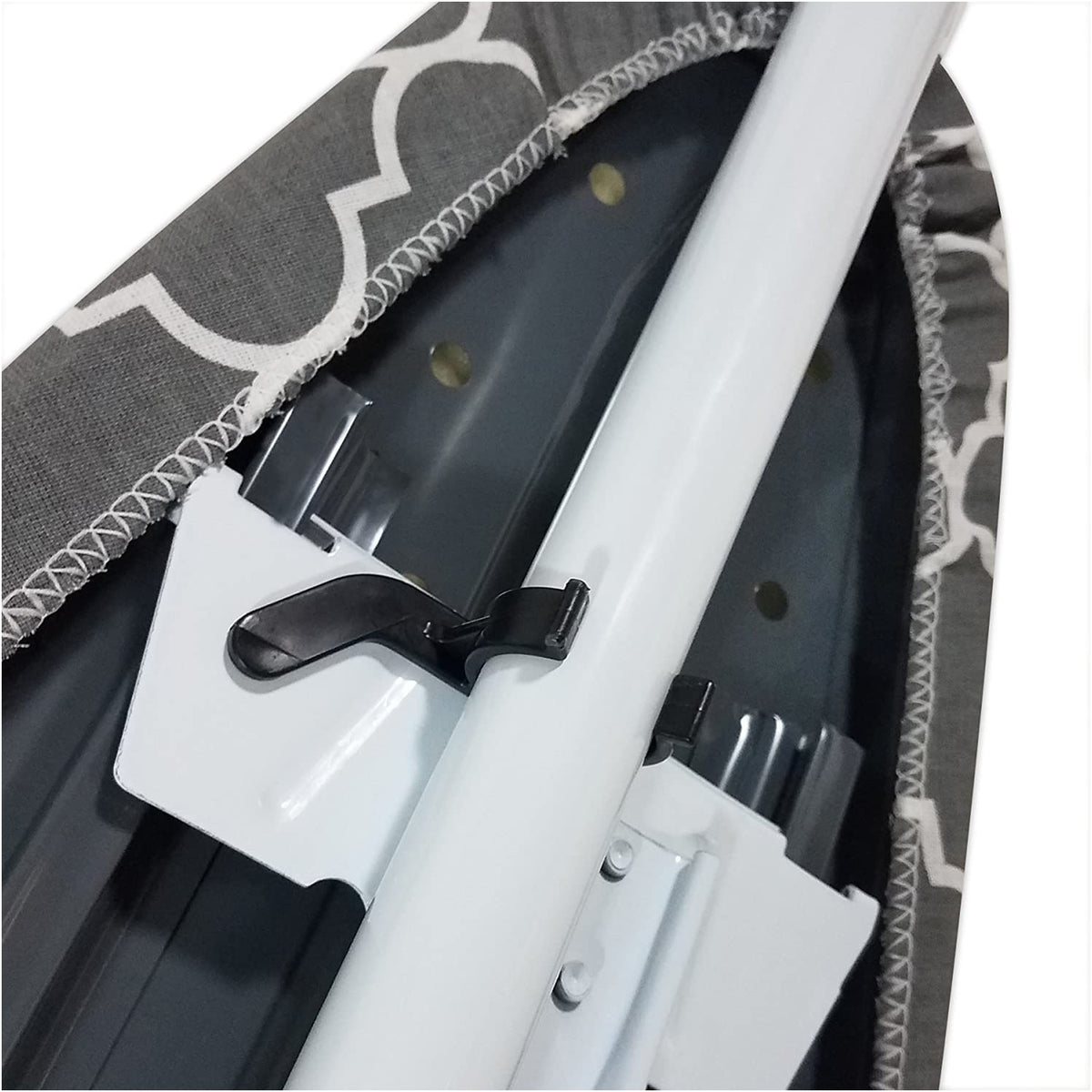 Homz Foldable Portable Steel Contour Ironing Board, Gray & White (For Parts)