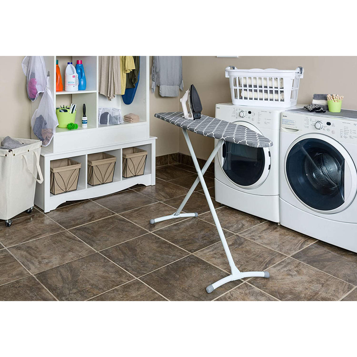 Homz Foldable Freestanding Portable Steel Contour Ironing Board (Used)