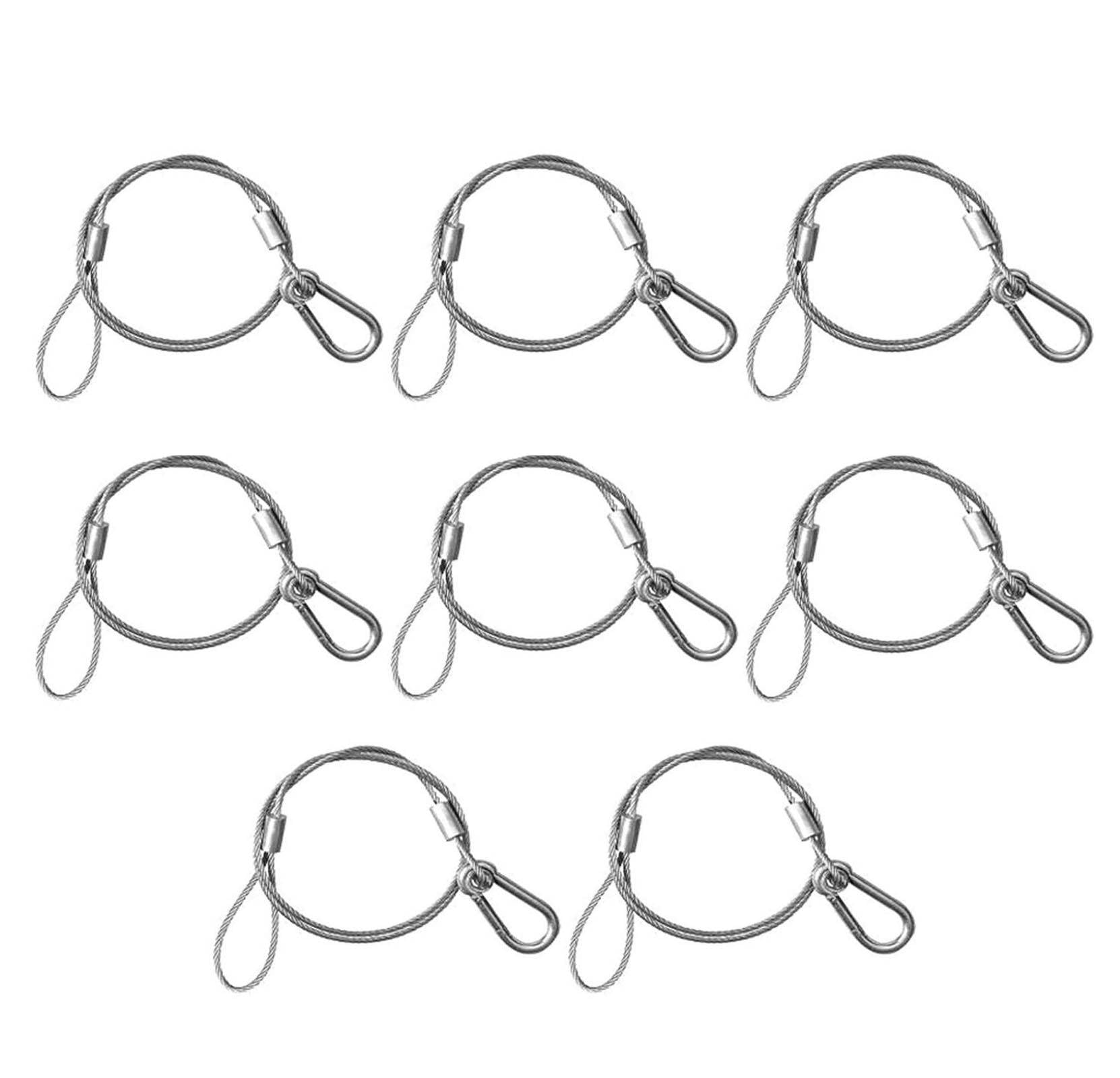 (8) Chauvet DJ CH-05 31" Safety Clamp Lighting Cable Wires w/ 700 lb Capacity