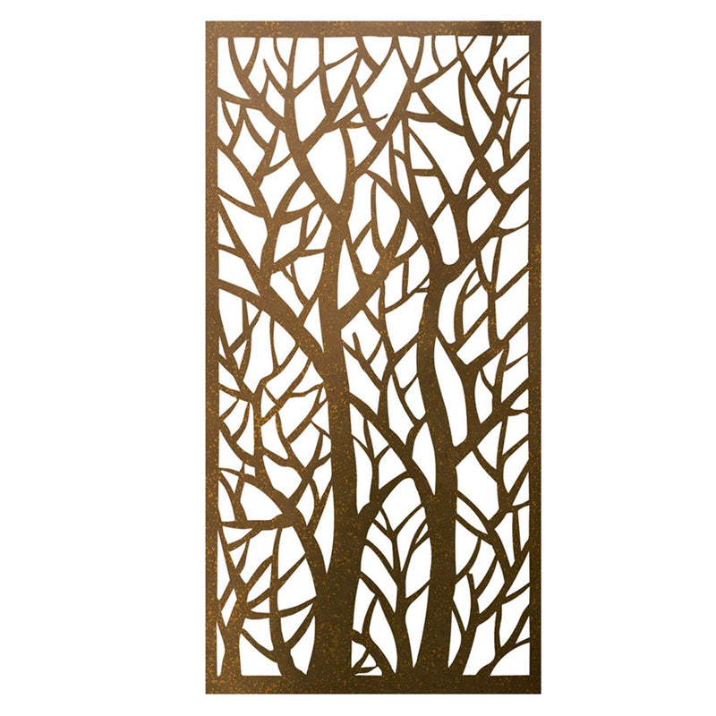Stratco 6x3 Foot Steel Privacy Screen Panel, Forest Design, (Open Box)