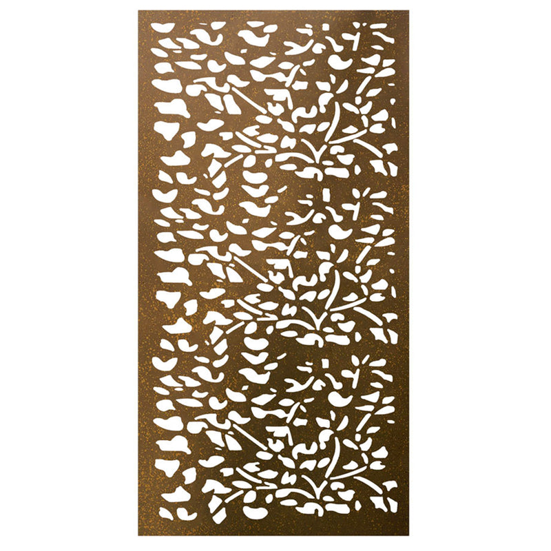 Stratco 6 x 3 Foot Privacy Screen Wall Art Panel, Flora Design, Set of 2 (Used)