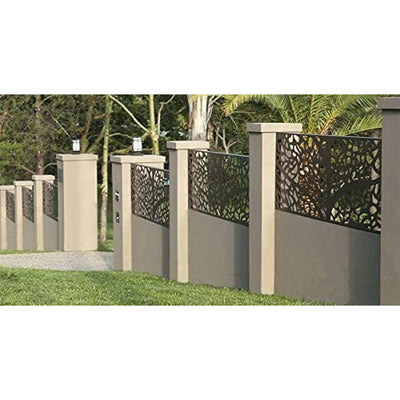 Stratco 6 x 3 Foot Steel Privacy Screen Wall Art Panel, Flora Design, Single