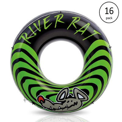Intex 68209E River Rat Inflatable 48 Inch Lake Towable Floating Tube (16 Pack) - VMInnovations