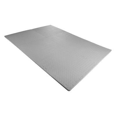 3/4 Inch Thick Floor Puzzle Exercise Mat, 24 Sq Ft, Gray (Open Box)
