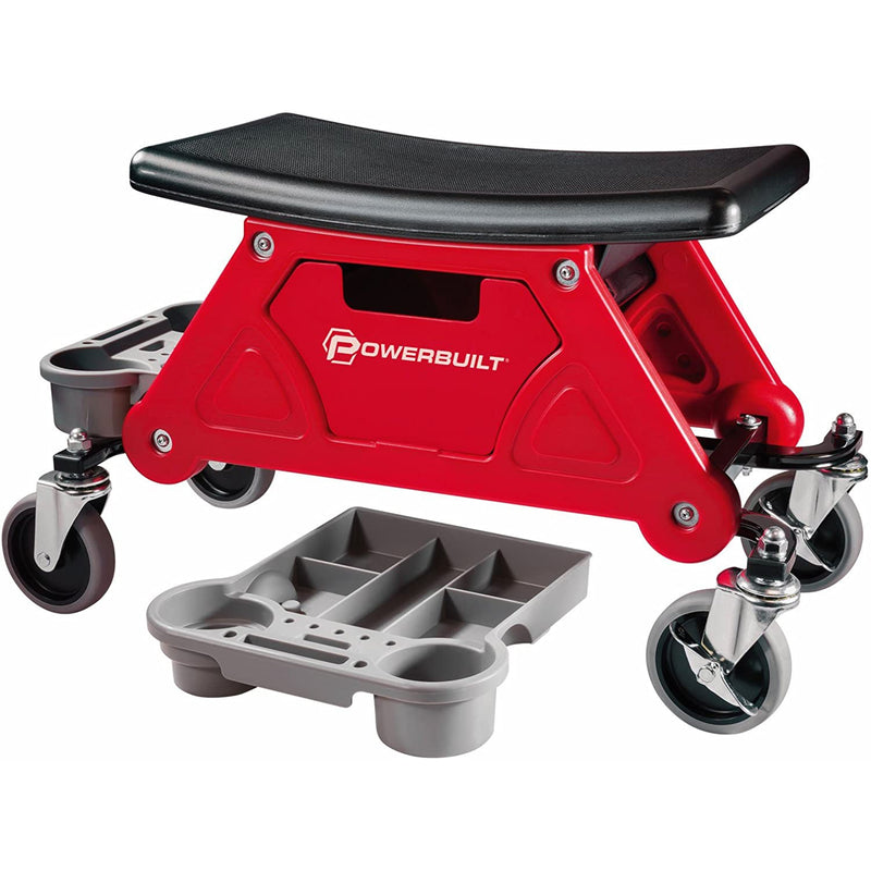 Powerbuilt Heavy Duty Rolling Workshop Creeper Bench, 300 Pound Capacity (Used)