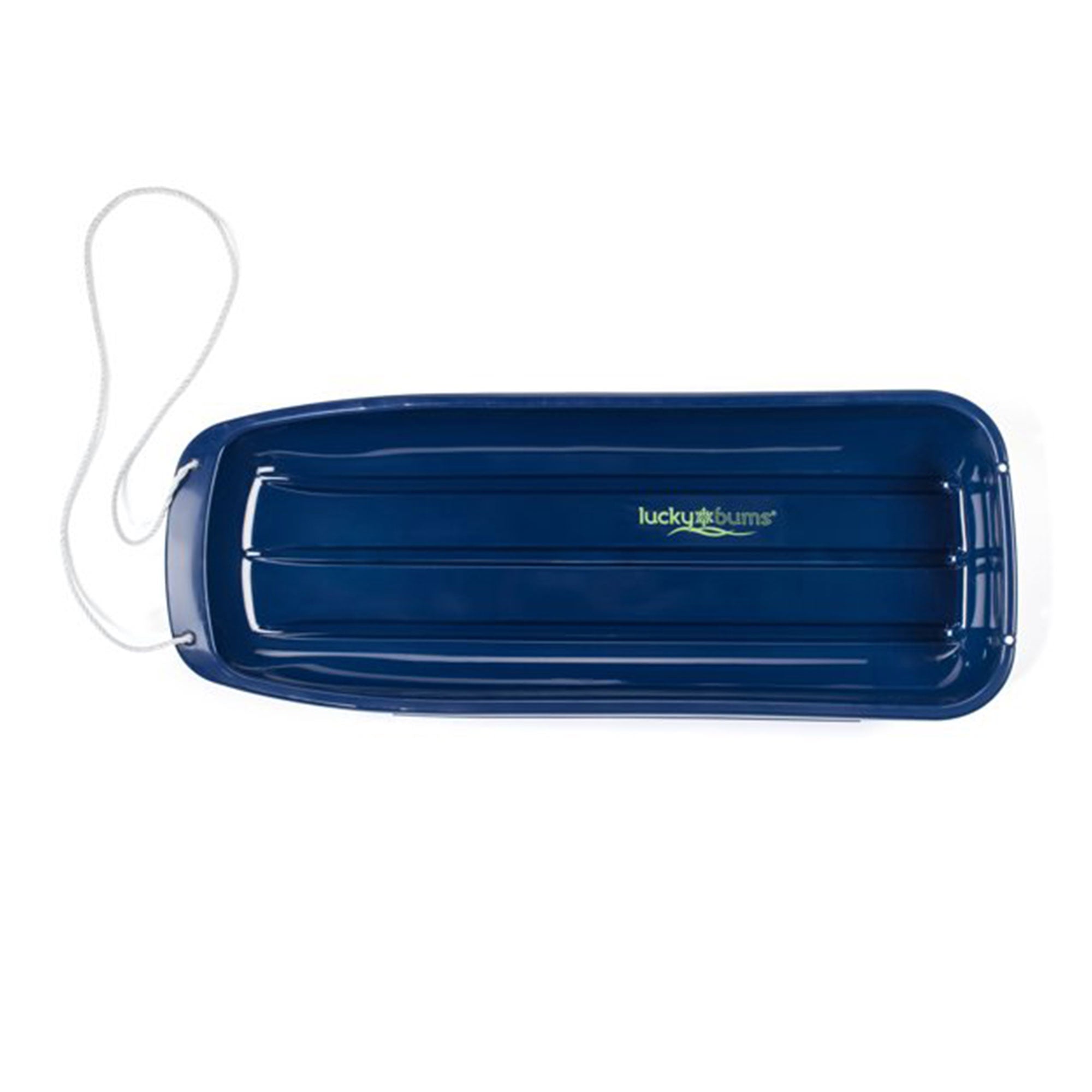 Lucky Bums Kids 48in 1 Person Plastic Snow Sled w/ Pull Rope, Blue (Open Box) - VMInnovations
