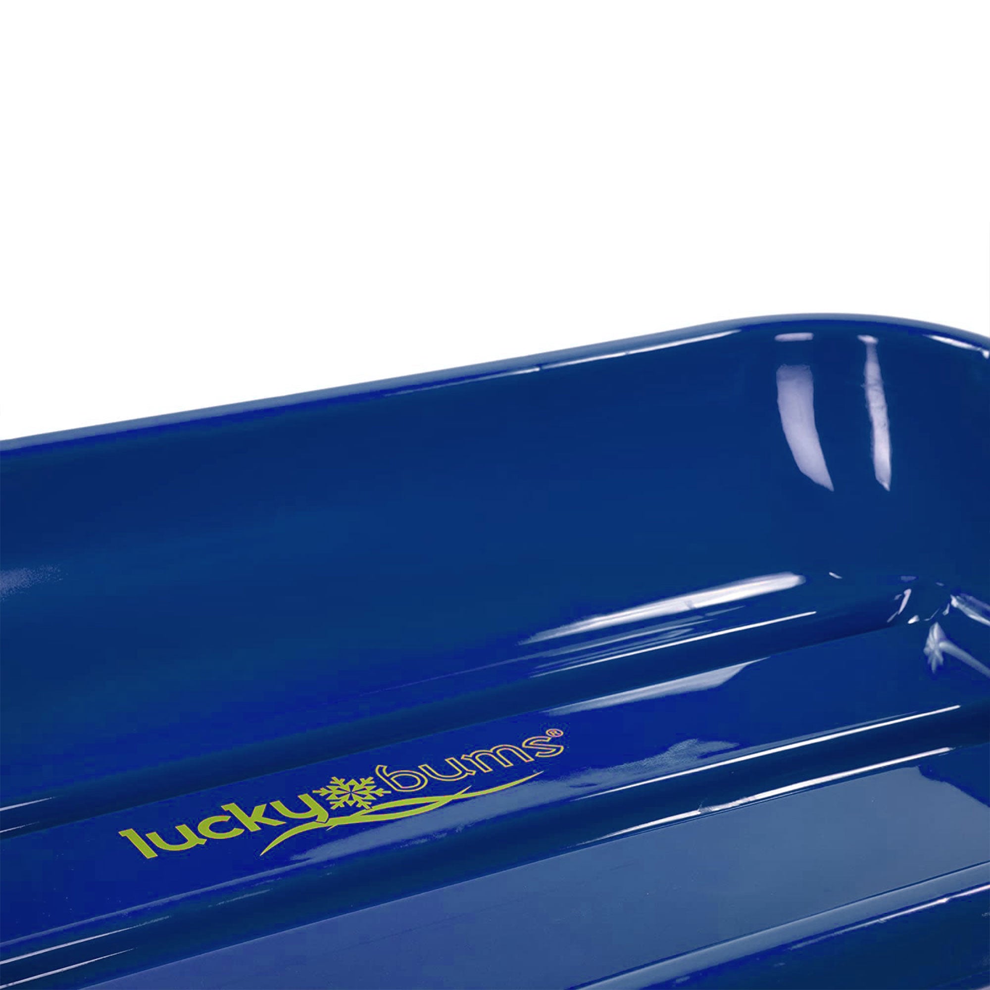 Lucky Bums Kids 48in 1 Person Plastic Snow Sled w/ Pull Rope, Blue (Open Box) - VMInnovations