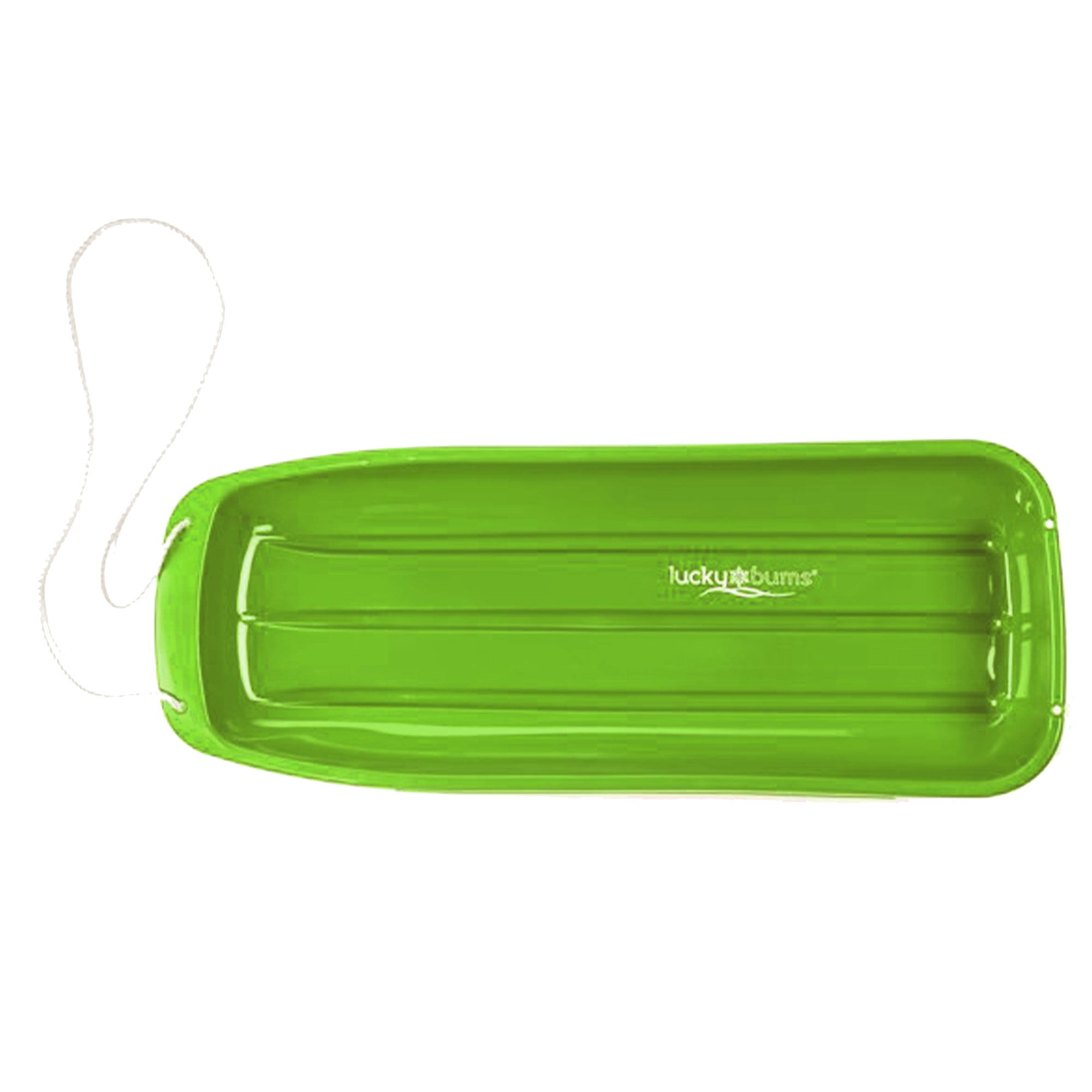 Lucky Bums Kids 48 Inch Plastic Snow Toboggan Sled w/ Pull Rope, Green (3 Pack) - VMInnovations