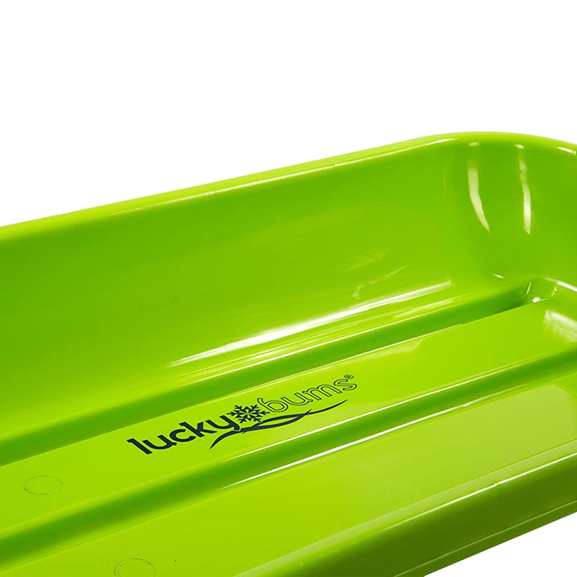 Lucky Bums Kids 48 Inch Plastic Snow Toboggan Sled w/ Pull Rope, Green (2 Pack) - VMInnovations