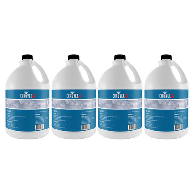 Chauvet DJ 1 Gallon of Water Based Unscented Fog Machine Juice, (4 Pack) - VMInnovations