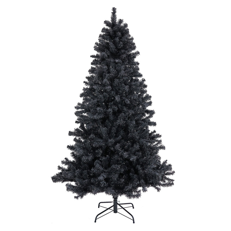National Tree Company 7 Foot Full Flocked Unlit Artificial Christmas Tree, Black