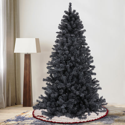 National Tree Company 7 Foot Full Flocked Unlit Artificial Christmas Tree, Black