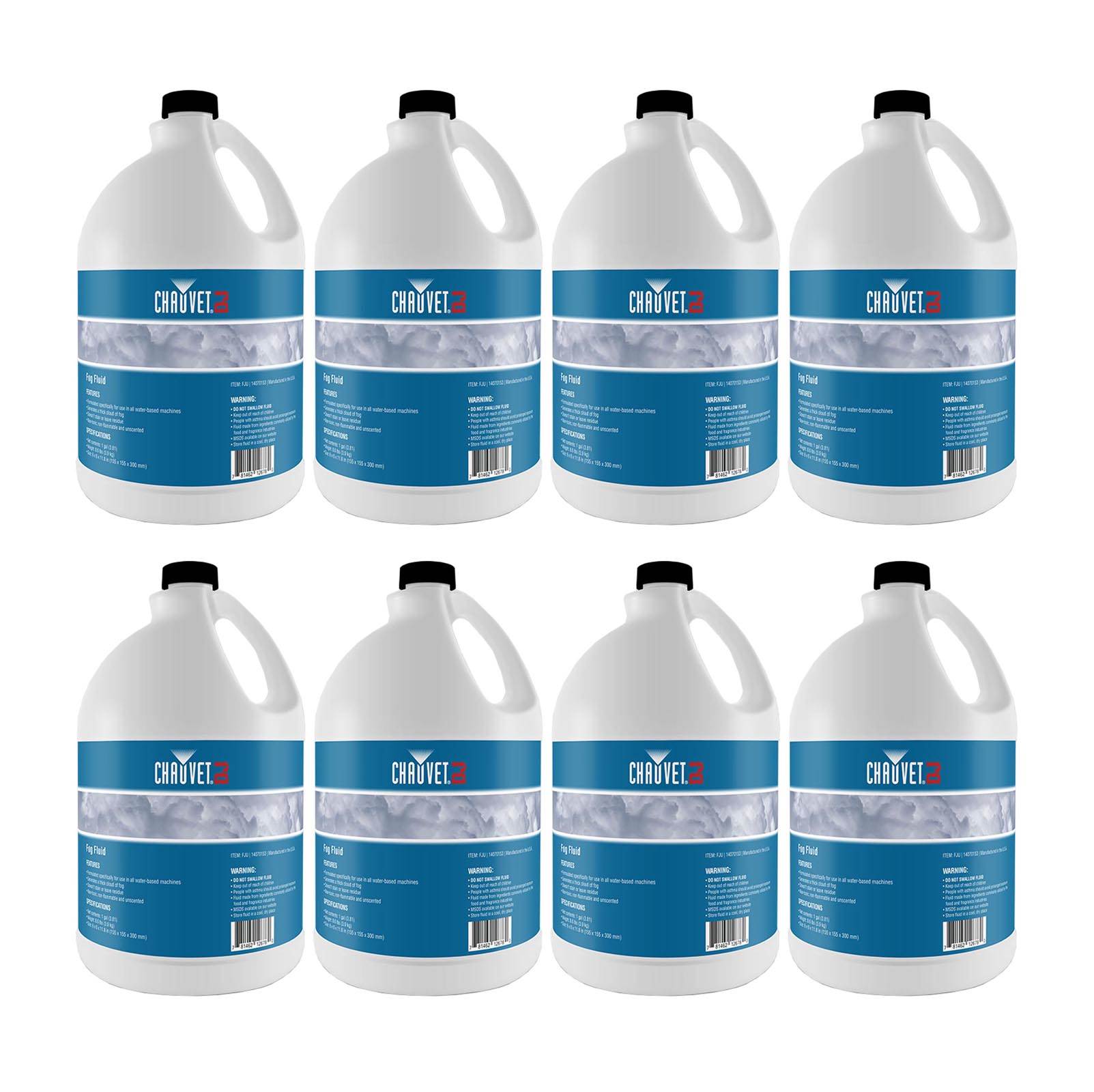 Chauvet DJ 1 Gallon of Fog Smoke Juice Fluid for Fog Machines (8 Pack) | 8 x FJU - VMInnovations
