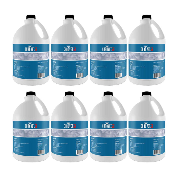 Chauvet DJ 1 Gallon of Fog Smoke Juice Fluid for Fog Machines (8 Pack) | 8 x FJU