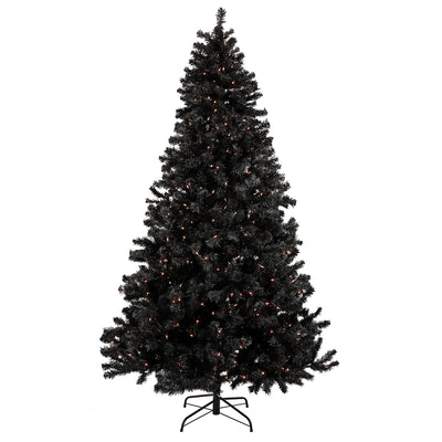 National Tree Company 7.5 Foot Prelit Full Body Artificial Christmas Tree, Black