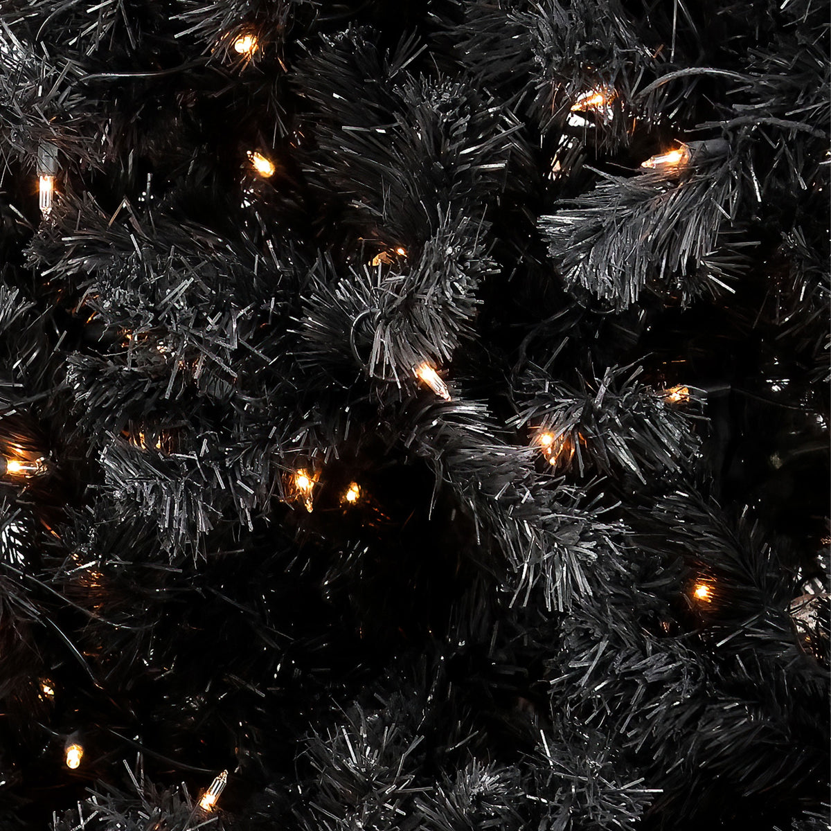 National Tree Company 7.5 Foot Prelit Full Body Artificial Christmas Tree, Black