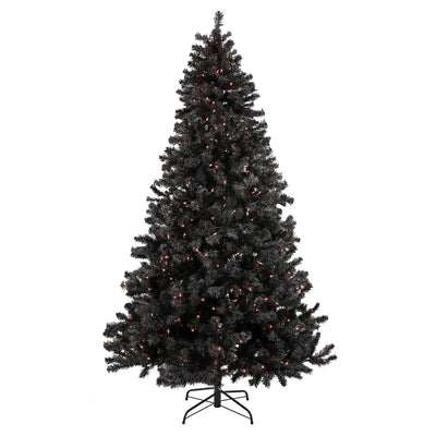 National Tree Company 7 Ft Full Flocked Prelit Artificial Christmas Tree, Black