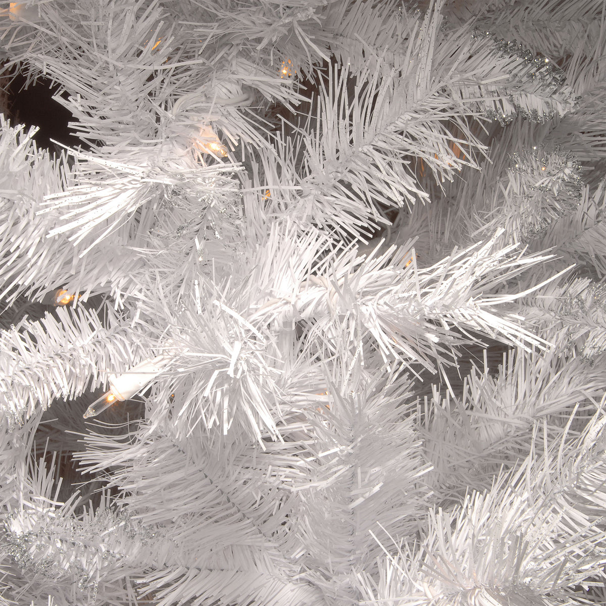 National Tree Company 7.5 Foot Prelit Full Body Artificial Christmas Tree, White