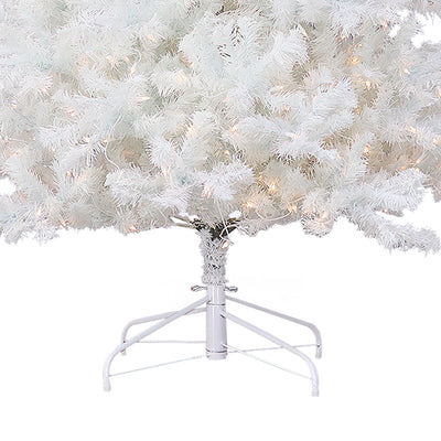National Tree Company 7.5 Foot Prelit Full Body Artificial Christmas Tree, White