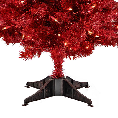 National Tree Company 4 Foot Full Flocked Prelit Christmas Tree (Open Box) - VMInnovations