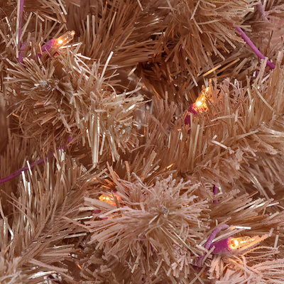 National Tree Company 7.5 Ft Full Flocked Artificial Christmas Tree, Pink (Used) - VMInnovations