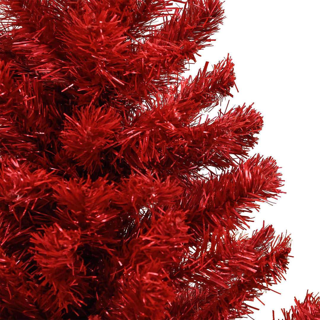 National Tree Company 4ft Full Unlit Artificial Christmas Tree, Red (Used)