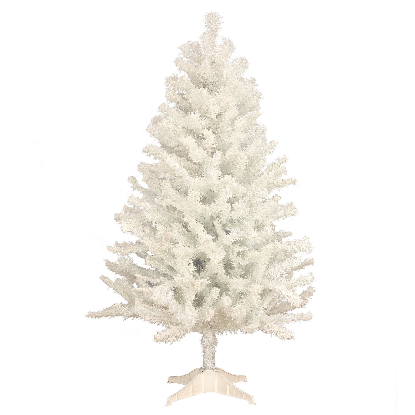 4 Ft Full Unlit Artificial Christmas Holiday Tree,  White (Open Box) - VMInnovations