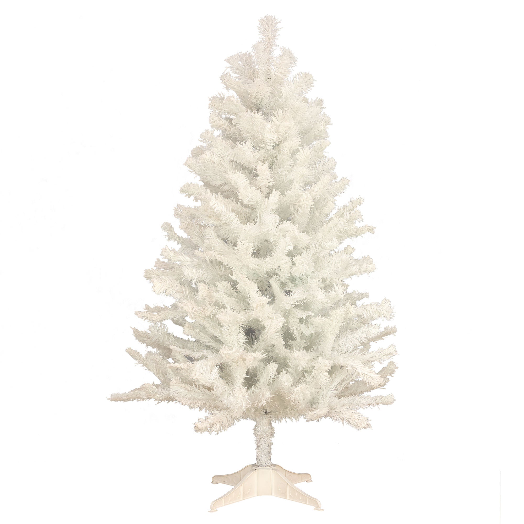 4 Ft Full Unlit Artificial Christmas Holiday Tree,  White (Open Box) - VMInnovations