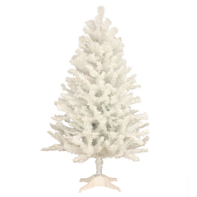 4 Ft Full Unlit Artificial Christmas Holiday Tree,  White (Open Box) - VMInnovations
