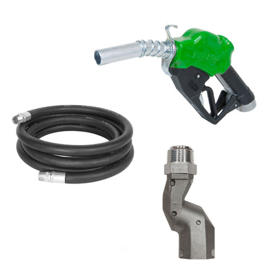 Fill-Rite 1 Inch x 20 Feet Discharge Hose with Auto Nozzle (Green) and Swivel