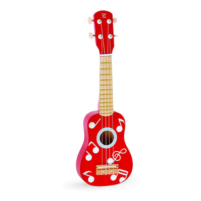 Hape 4 String Wooden Ukulele Toy Children's Tuneable Musical Instrument, Dot Red (Refurbished)