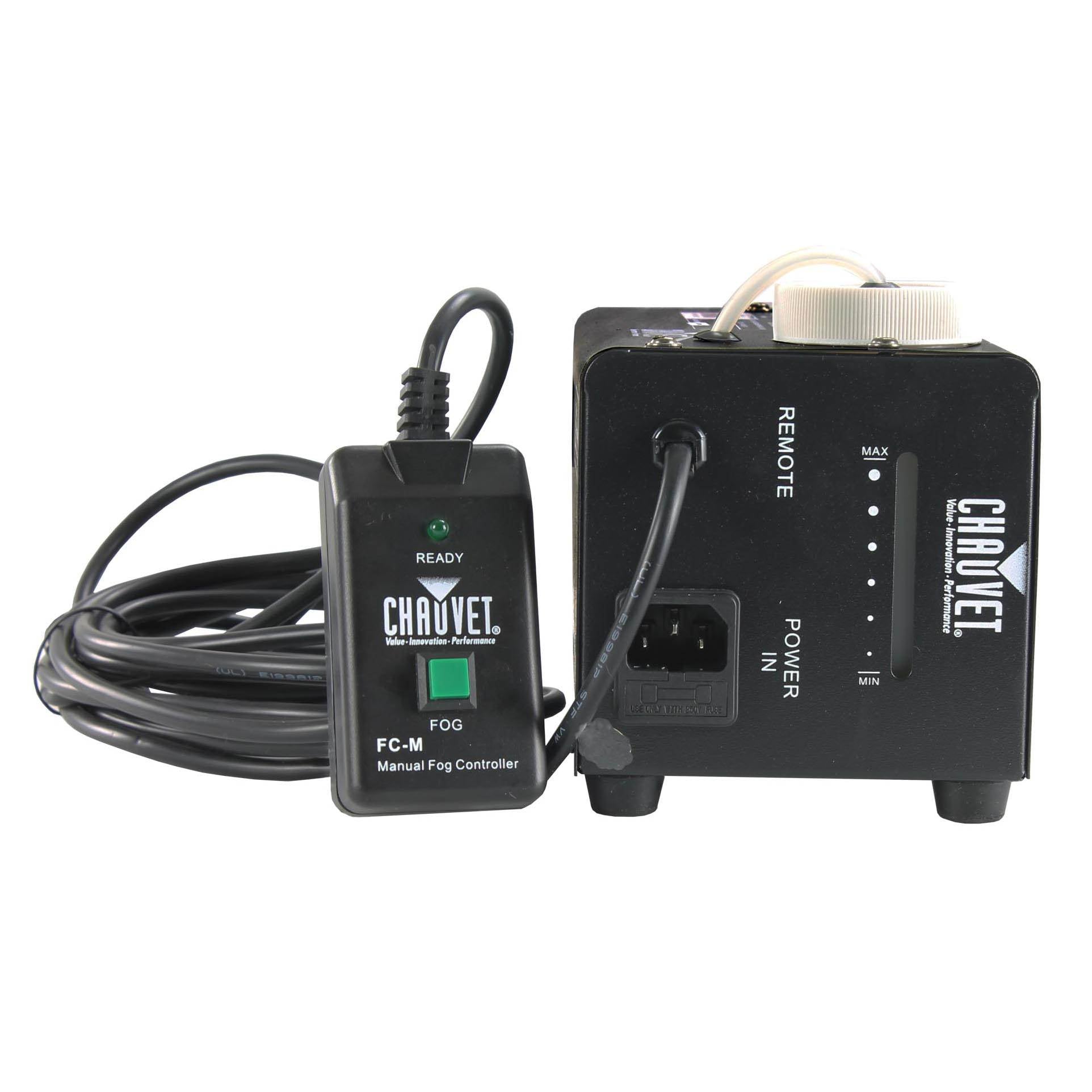 Chauvet DJ Hurricane Pro Fog Smoke Machine with Fog Fluid and Remote (2 Pack)