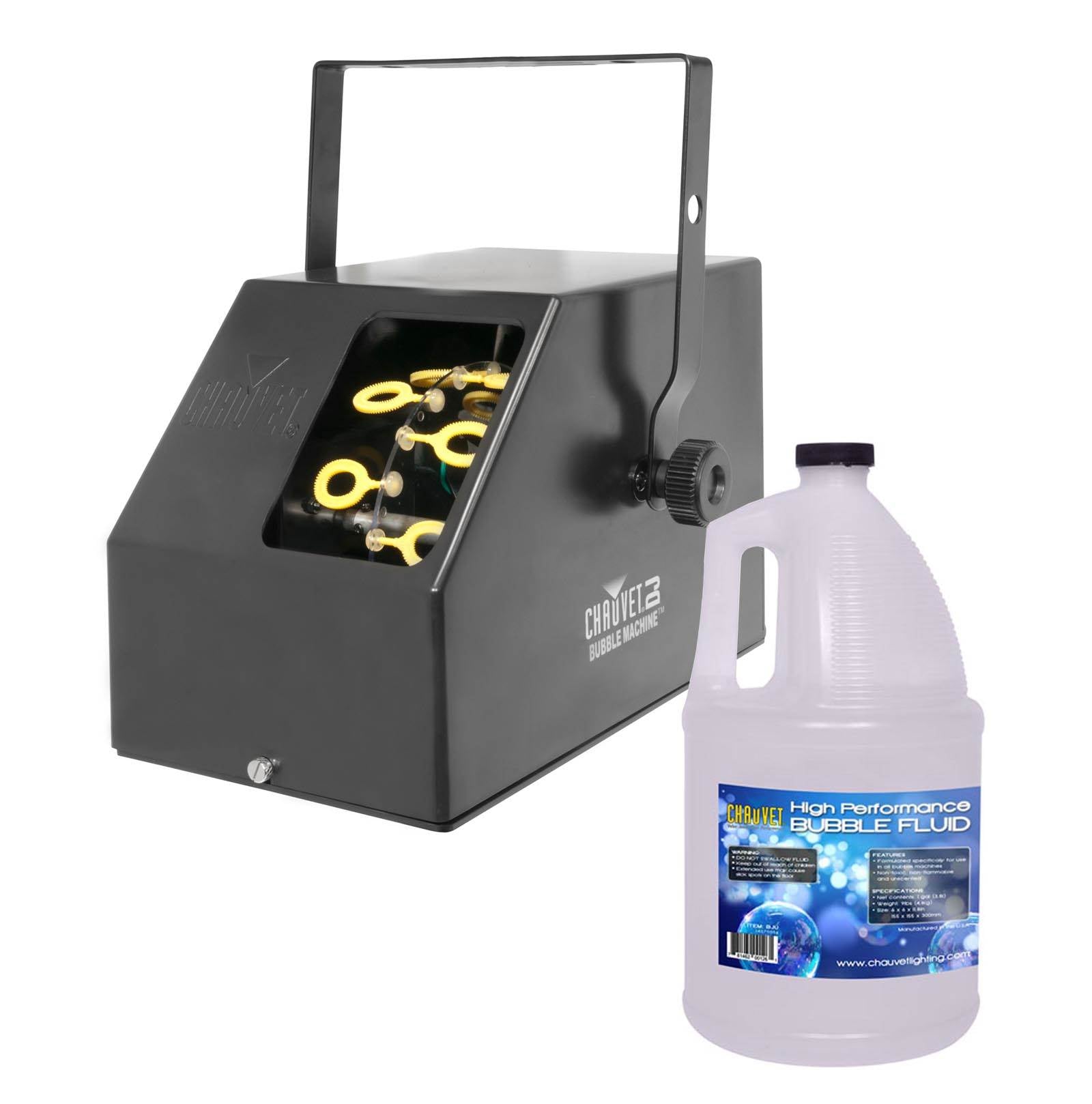 CHAUVET B-250 Portable Pro DJ Effect Bubble Machine + 1 Gallon BJU Bubble Fluid